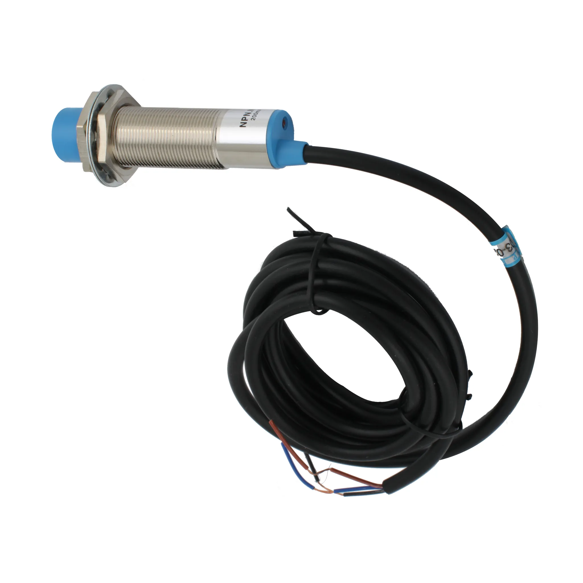 INNOCONT Индуктивный датчик, M18x1, L=73 мм, неэкранированный, зона срабатывания 8 мм, -25 +60 С, 12…24 VDC, IP65, выход: NPN NO, макс. ток 200 мА, кабель 2 м SL-18N8C