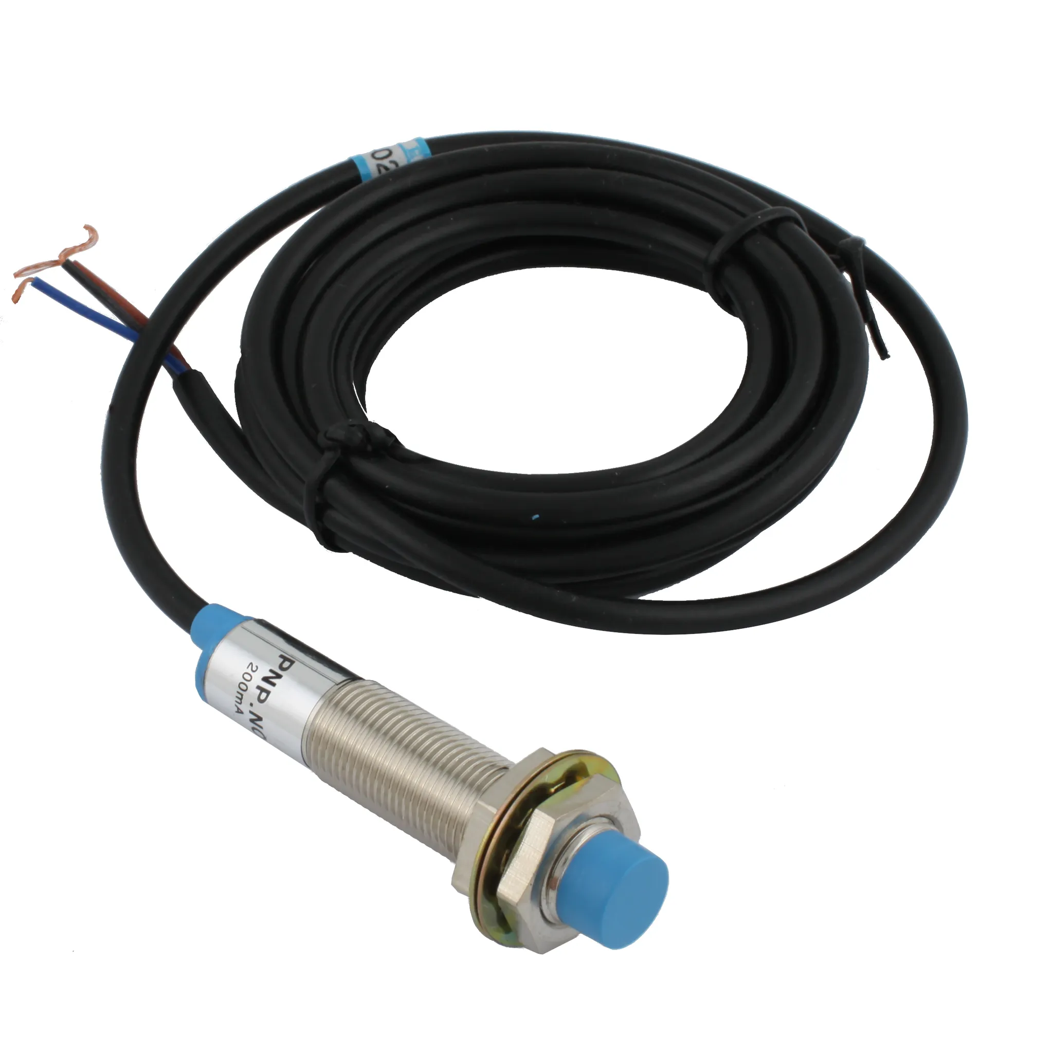 INNOCONT Индуктивный датчик, M12x1, L=61 мм, неэкранированный, зона срабатывания 4 мм, -25 +60 С, 12…24 VDC, IP65, выход: PNP NO, макс. ток 200 мА, кабель 2 м SL-12P4C