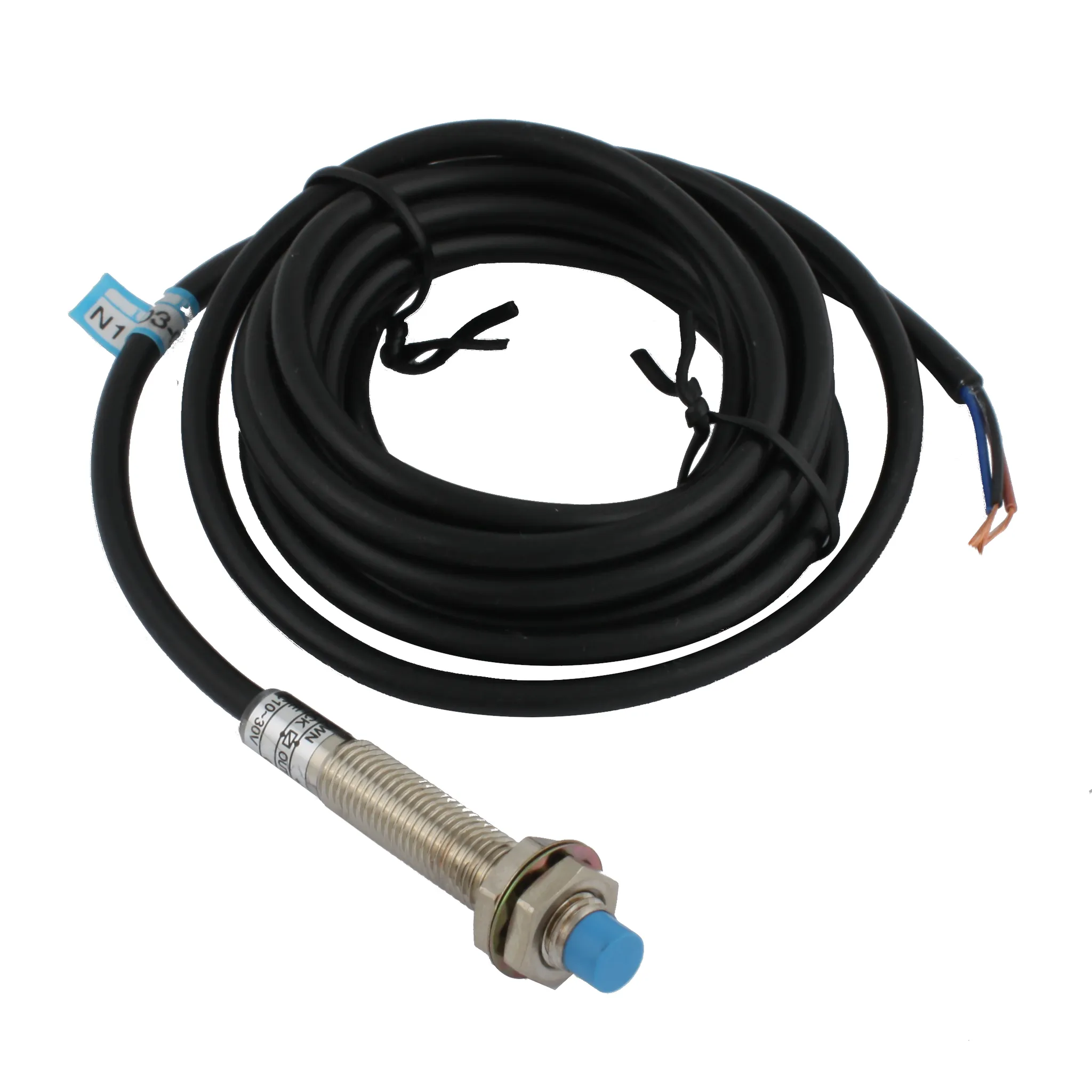 INNOCONT Индуктивный датчик, M8x1, L=49 мм, неэкранированный, зона срабатывания 2 мм, -25 +60 С, 12…24 VDC, IP65, выход: NPN NO, макс. ток 200 мА, кабель 2 м SL-8N2C