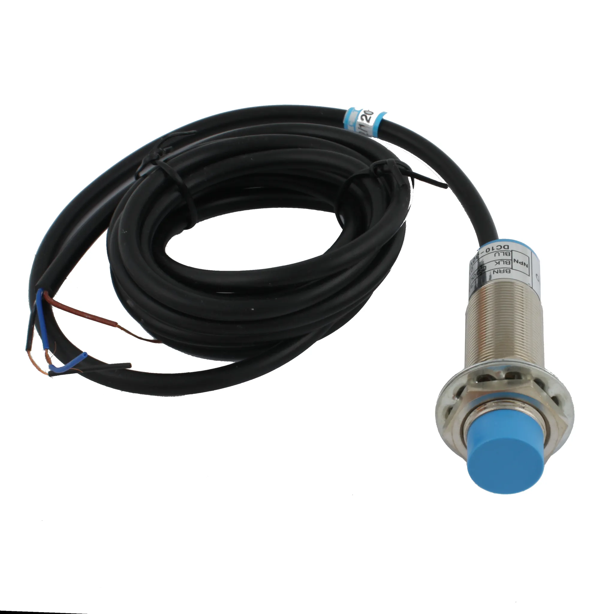 INNOCONT Индуктивный датчик, M18x1, L=73 мм, неэкранированный, зона срабатывания 8 мм, -25 +60 С, 12…24 VDC, IP65, выход: NPN NO, макс. ток 200 мА, кабель 2 м SL-18N8C