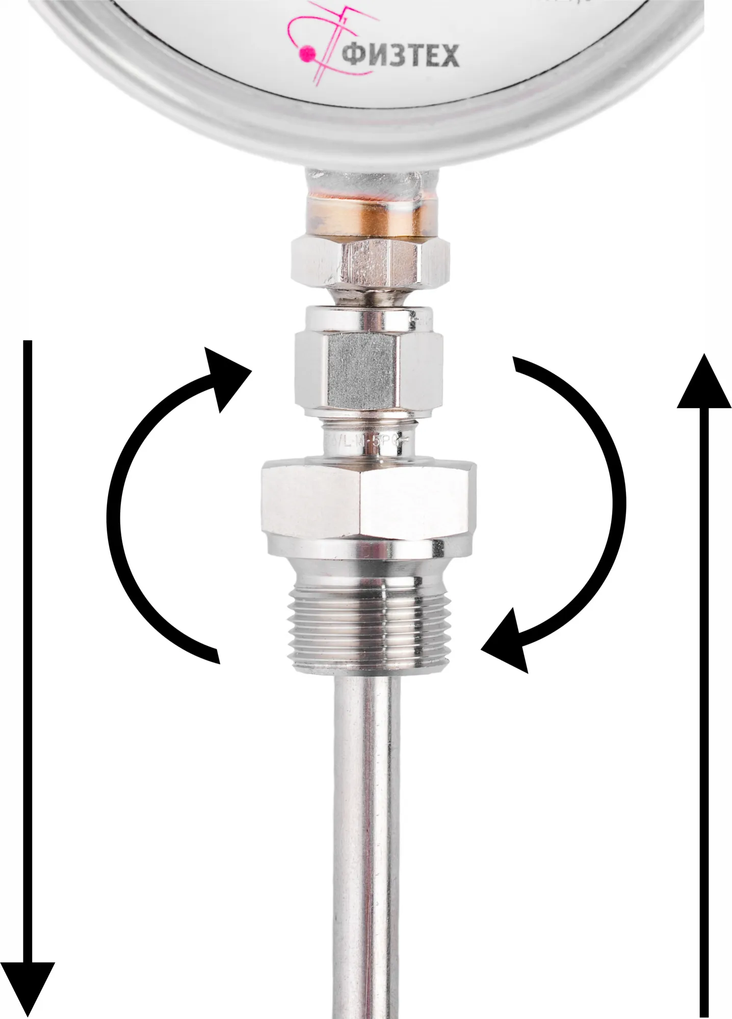 Термометры биметаллические коррозионностойкие ТБф-223 с возможностью гидрозаполнения (Диаметр: 80 мм, 100 мм, 160 мм)