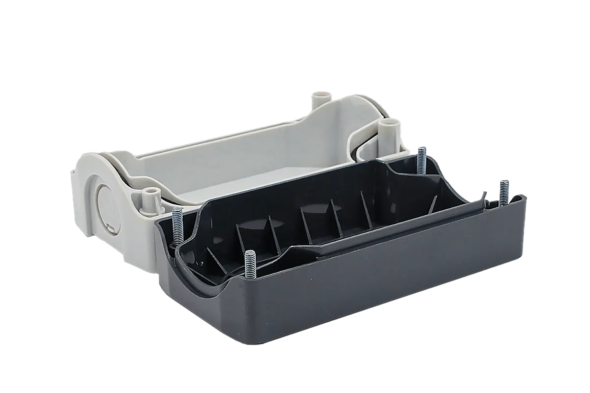 Корпус кнопочного поста, 2 места, серый, IP67