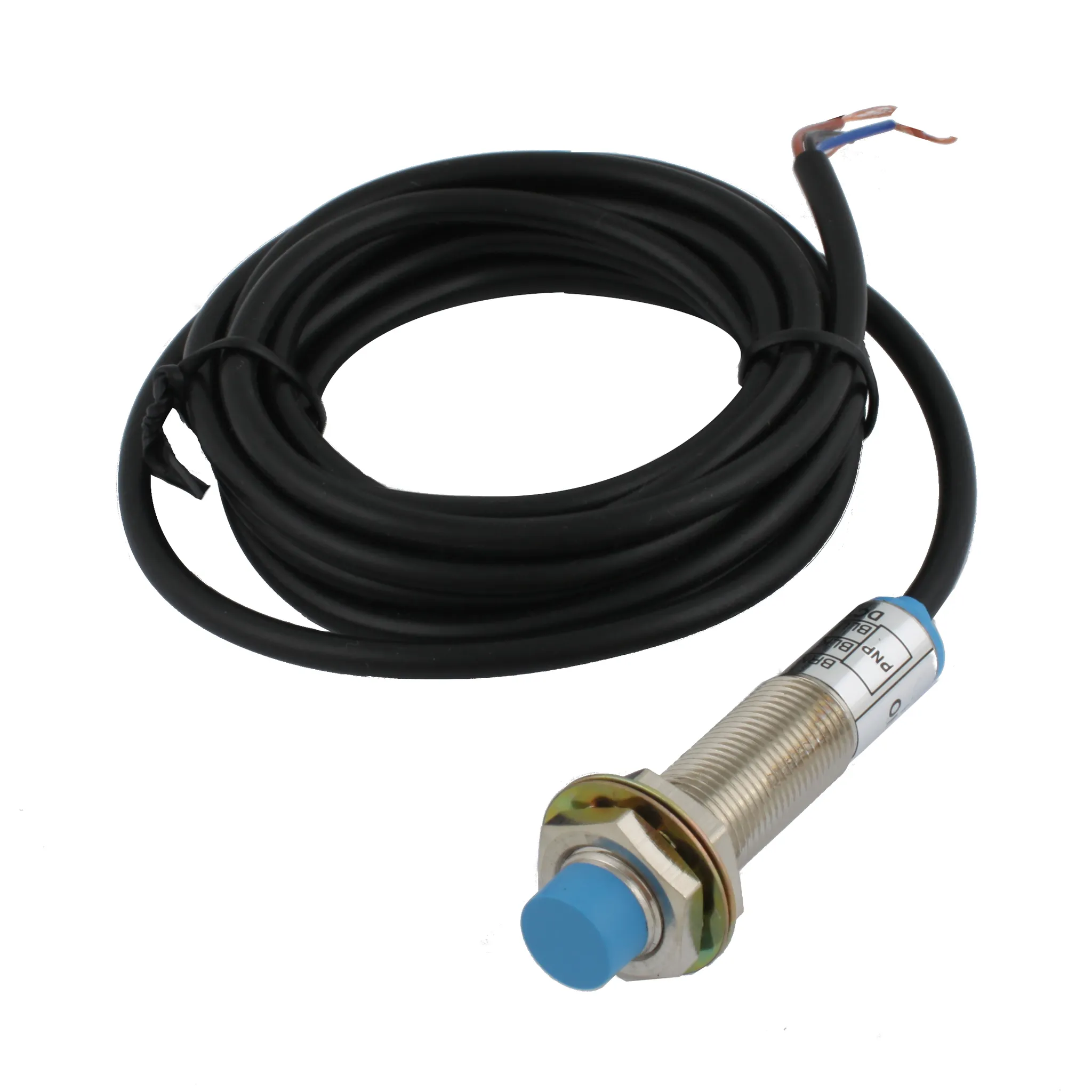 INNOCONT Индуктивный датчик, M12x1, L=61 мм, неэкранированный, зона срабатывания 4 мм, -25 +60 С, 12…24 VDC, IP65, выход: PNP NO, макс. ток 200 мА, кабель 2 м SL-12P4C