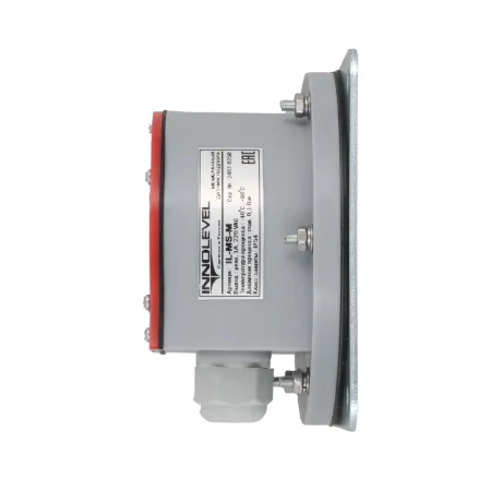 Мембранный датчик подпора для сыпучих материалов в пластиковом корпусе (аналог СУМ-1), -40 +80 С, IP54, чувств. от 100 г/л; соединение- фланец 114x114 мм, мембрана- NBR, выход- реле SPDT