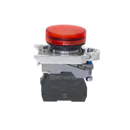 Лампа сигнальная красная, 220V AС/DC, IP65, металл