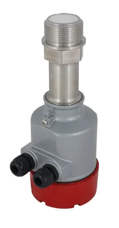 Микроволновый сигнализатор потока сыпучих материалов в алюм. корпусе, взрывозащ. ТР ТС 012/2011, зона действия до 1,2 м, -40 +150 С, Pmax=25 bar, 30-250 VAC - 20-35 VDC, IP 67, соединение- резьба G 1 1/2", нерж. сталь 304, 2 кабельных ввода, выход- реле D