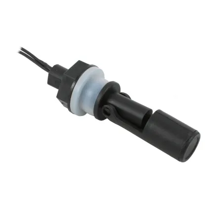 Поплавковый датчик уровня жидкости, горизонтальное исполнение, -20 +80 С, соединение- резьба M16 полипропилен, кабель 500 мм, поплавок - полипропилен