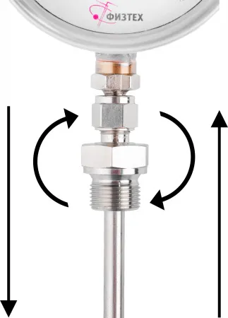 Термометры биметаллические коррозионностойкие ТБф-223 с возможностью гидрозаполнения (Диаметр: 80 мм, 100 мм, 160 мм)