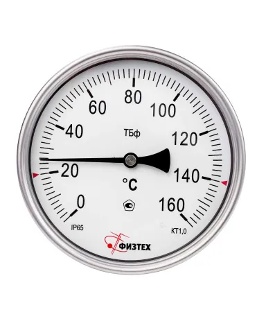 Термометры биметаллические коррозионностойкие ТБф-221 IP65 с возможностью гидрозаполнения (Диаметр: 100 мм, 160 мм)