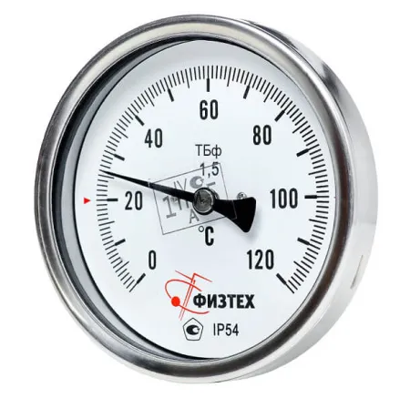 Термометры биметаллические коррозионностойкие ТБф-221 с возможностью гидрозаполнения (Диаметр: 80 мм, 100 мм, 160 мм)